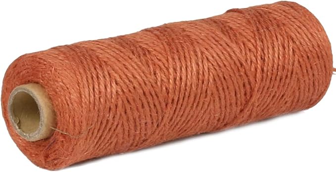 2mm 328ft Colored Natural Jute Twine String for Gift Wrapping Craft Baker Plant Christmas Ribbon Twine Handmade Arts Decoration Thin Packing String Home Decor