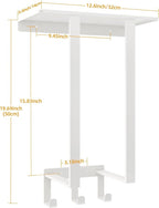 Towel Racks for Bathroom White, Bathroom Towel Rack with Shelf and 3 Hooks Wall Mounted, Towel Storage Rack for Small Bathroom