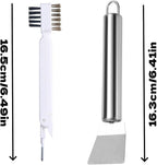 Scraper Tool Set Multi Function 2Pcs Gas Stove Brush Stainless Steel Pan Scrubber 1Pcs Cooktop Cleaner Stove Top Tool for Kitchen Surface Maintenance and Cleaning Tasks
