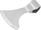 Viking Axe Head Medieval Cutting Edge with Highly Polished Carbon Steel Axe Head for Historical Reenactments, Renaissance Costumes, LARP, SCA - 6 inch, Silver