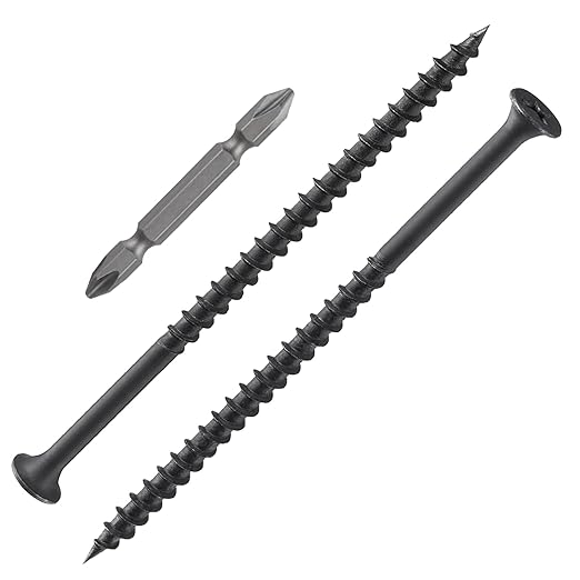 (71 pcs)#10X4 Black Fastener Drywall Screws-Phillips with coarse Threaded tip, Black, Suitable for Drywall Slate, Wood, etc.(1 pounds)