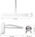 Shower Squeegee for Glass Doors 10 Inch, RICHMIRTH All Purpose Squeegee Cleaning Tool for Window Glass Mirror Bathroom Tile with Suction Cup Hooks - White