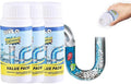 Wild Sink and Drain Cleaner Powder - Rapid-Foam Fast-Acting Pipe Declogger for Kitchen, Bathroom, Toilet, Shower Drain Maintenance (3 pcs)