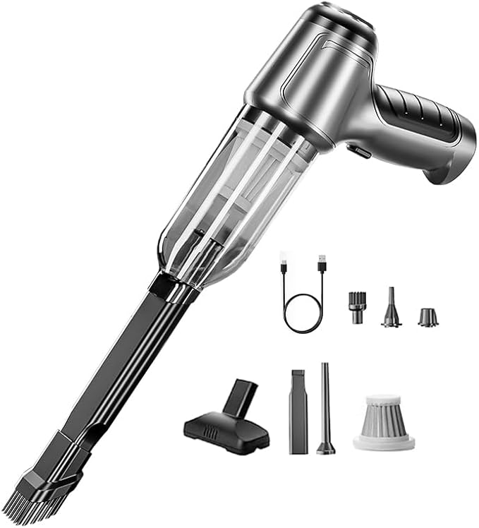 Handheld Vacuum Cleaner Cordless, Portable Keyboard Handheld Vacuum, 12000Pa Mini Wireless Vacuum Cleaner with 3 in 1 Brushless Motor and TypeC for Car,Home,Pet,Office