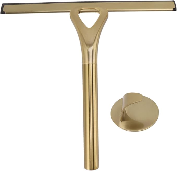 Shower Squeegee for Glass Doors, Stainless Steel Shower Squeegee, Window Cleaning Tools for Glass Doors Car Glass Bathroom Window Kitchen Mirror