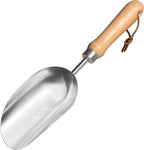 GREBSTK 13.2IN Hand Large Capacity Stainless Steel Ice Scoop Soil Shovel Stainless Steel Gardening Trowel for Ice Machines, Buckets, Dog Food, Flour, and Canisters – Ideal for Bar, Garden, Parties