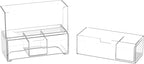 Stackable Storage Drawers Clear Plastic Storage Bins Bathroom Drawer Organizer Medicine Cabinet Organizer Makeup Organizers w Removable Divider Home Workspace Office Desktop Vanity Gift Idea 2Pack