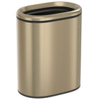 9L/2.4GALSlim Bathroom Trash Can, 12 * 7.75 * 13.67 inches, Stainless Steel with PP Inner Bucket, Smooth, with Garbage Bag Inner Lining, Suitable for bathrooms, bedrooms, Offices, Hotels