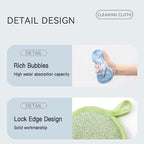 Dish Sponge Kitchen Sponges,Scrub Sponges,Double Sided Cleaning,Non Scratch,Ultra fine Fiber Wiping+Stainless Steel Wire to Remove Stubborn Stains,Durable Thickening (Large 12-Pack)
