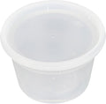 Restaurantware-Asporto 16 Ounce To Go Boxes, 100 Microwavable Round Soup Containers - Clear Plastic Lids Included, Do Not Contain BPA, Clear Plastic Soup Containers, Disposable
