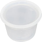 Restaurantware-Asporto 16 Ounce To Go Boxes, 100 Microwavable Round Soup Containers - Clear Plastic Lids Included, Do Not Contain BPA, Clear Plastic Soup Containers, Disposable