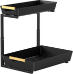 Under Sink Organizer,2 Tier Pull Out Adjustable Height Under Cabinet Storage,Under Sink Storage for Kitchen Bathroom Cabinet(1 Pack)