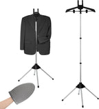 Garment Steamer Rack & Garment Ironing Glove for Clothes,Adjustable Steamer Stand for Clothes,Adjustable Garment Hanger Standing,Foldable Iron stand with Ironing Glove for Steaming Clothes(32-63 Inch)