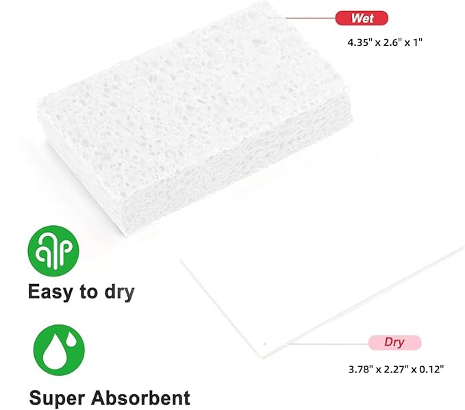 36 - Pack Non-Scratch Scrub Sponges - Sponges for Dishes and Washing Dishes, Cleaning Sponges for Kitchen Home and More（White）