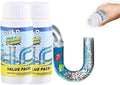 Wild Sink and Drain Cleaner Powder - Rapid-Foam Fast-Acting Pipe Declogger for Kitchen, Bathroom, Toilet, Shower Drain Maintenance (2 pcs)