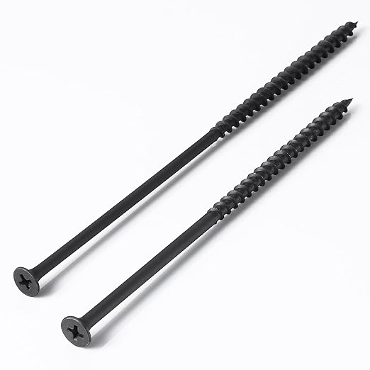 (15 pounds 4020 pcs)#6X1-1/4 Black Fastener Drywall Screws-Phillips with coarse Threaded tip, Black, Suitable for Drywall Slate, Wood, etc.