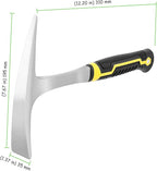 2 Pack 30oz Weeding Mattock Hoe, Small Rock Pick Axe with A Pointed Head and Pick Axes for Digging, Mining, Carpenters, Geologists