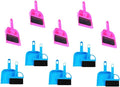 Miniature Broom and Dustpan Set 10pcs for Pet Cage Cleaning, Bright Pink and Blue, Suitable for Guinea Pigs, Hamsters, Chinchillas, Hedgehogs, and Reptiles, Small Animal Cage