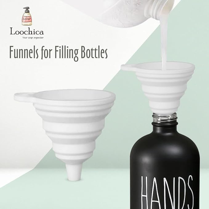 Black Glass Kitchen Soap Dispenser, Detergent Dispenser or Hands Soap Dispenser for Kitchen Sink, Black Soap Dispenser, Modern Farmhouse Decor Dish Soap Pump for Kitchen Organization