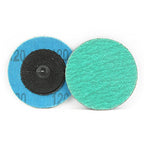 BHA Green Zirconia with Grind Aid Quick Change Sanding Discs Type R Male Roll On, 2" (120 Grit) - 25 Pack