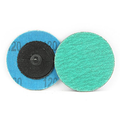 BHA Green Zirconia with Grind Aid Quick Change Sanding Discs Type R Male Roll On, 2" (120 Grit) - 25 Pack