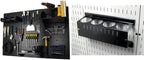 Wall Control Pegboard Metal Organizer, 4 ft. Black, Storage Rack with Rust Resistant Finish