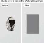 Rubber Bond Self-Adhesive Rubber Wall Outlet Cover Plate 5 Pack - Easy to Apply Peel & Stick Drywall Hole Patch - 5x3 Inch Screwless Blank Wall Plate Cover - Premium Rubber Wall Hole Cover (Grey)