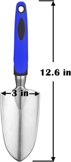 Garden Tool Shovel for Digging Gardening Trowel for Lawn Planting Alloy Spade Plastic Handle Anti Slippery