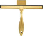 10inch T Shape Water Squeegee for Cars,Bathroom,Glasses or The top of Kitchen Range stailess Steel Gold Finish