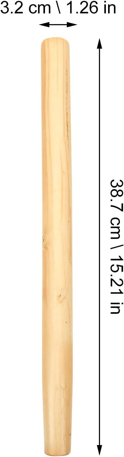 VOSAREA 4PCS Wooden Shovel Handle Replacement Solid Ash Wood Straight Handle - Wood Handles for Shovels - Hoes and Garden Tools Ideal for Landscaping and Gardening 39cm/15.35in