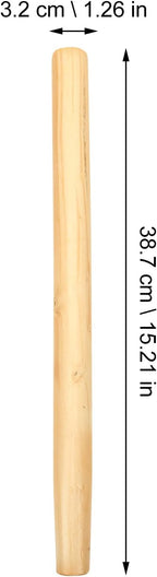 VOSAREA 4PCS Wooden Shovel Handle Replacement Solid Ash Wood Straight Handle - Wood Handles for Shovels - Hoes and Garden Tools Ideal for Landscaping and Gardening 39cm/15.35in