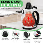 Steam Cleaner, Handheld Pressurized Steamer with 10-Piece Accessory Set, Multipurpose Portable Upholstery Steamer Cleaning with Safety Lock, All Natural Steam Cleaner for Home, Upholstery, Car, Floor