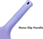 Super Flexible Silicone Squeegee, Auto Water Blade, Water Wiper, Shower Squeegee, 5.9'' Blade and 7.5'' Long Handle, for Car Windshield, Window, Mirror, Glass Door, Purple