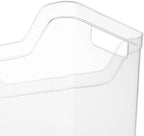 Sterilite Medium Shelf Bin with Handles, Plastic Storage Container for Organizing Shelving, Closet, Pantry, and Countertops, Clear, 6-Pack