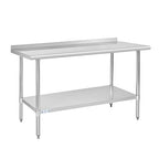 Hally Stainless Steel Table for Prep & Work 30 x 60 Inches, NSF Commercial Heavy Duty Table with Undershelf and Backsplash for Restaurant, Home and Hotel