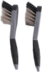 Schneiders Bucket and Trough Scrub Brush - 2 Pack | Durable Synthetic Bristles | Comfortable Silicone Grip | Ideal for Horse Water Buckets & Feed Troughs | Color Black/Gray