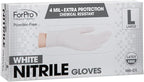 ForPro Disposable Nitrile Gloves, Chemical Resistant, Powder-Free, Latex-Free, Non-Sterile, Food Safe, 4 Mil