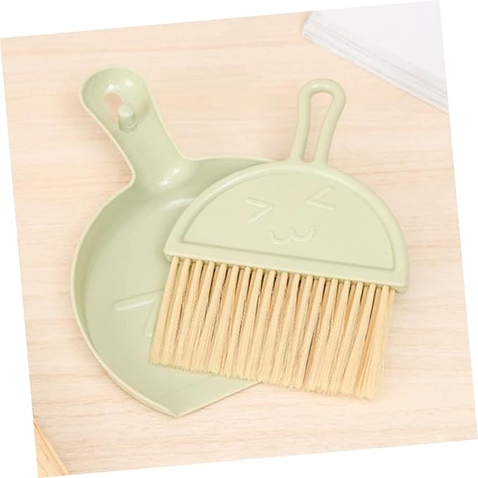 4 Sets Mini Dust Brush and Dustpan Multi Function Handheld Cleaning Accessory for Quick Cleanup Desks Countertops and Pet Areas Compact Broom and Dustpan