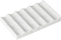 Carrara Marble Soap Dish - Self Draining Holder Keeps Soap Dry, Rectangular Tray for Shower, Bathroom & Jewelry Display (White)