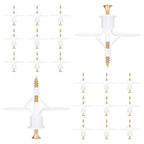 Hollow-Wall Anchors, One Size, 65Lbs Anchor 50pcs+Screw 50pcs Drywall Anchor kit with Screws, Self-Drilling Hollow Wall Anchor, White