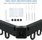 Clothes Drying Rack Wall Mounted Retractable, Aluminum Collapsible Laundry Organizer, Space-Saver Hanger Holds Quilts for Bedroom Bathroom Balcony (Grey)