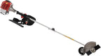 26cc 2-Stroke Gas Weed Trimmer, Air-Cooled 2-Stroke Cordless Lawn Edger Gas String Trimmer with Handle & Shoulder for Lawn & Edging (2 Blade Heads)
