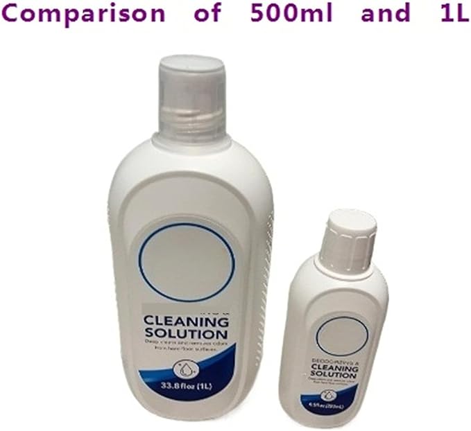 Cleaning Solution。Floor Cleaning Solution。1 Liter-33.8 Fl Oz。Compatible For Tineco。iFLOOR Series, FLOOR ONE S3 / S5 / S6 / S7 Series Wet Dry Vacuum，Incompatible Steam(1 PCS)