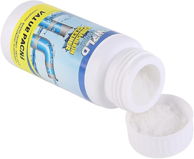 Wild Tornado Sink and Drain Cleaner Powder – Powerful Foaming Drain Cleaner for Kitchen, Bathroom, Toilet & Pipes – Fast-Acting Clog Remover, Deodorizes & Deep Cleans Drains (1)