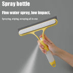 3 in 1 Window Cleaning Scraper, 3 in 1 Window Cleaner Squeegee, Scraper for Cleaning Windows, All-Purpose Window Squeegee with Sprayer for Glass, Wall, Kitchen, Car (White+Blue)