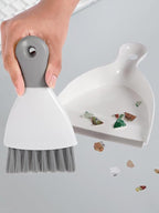 Mini Dustpan and Brush Set Portable Table Top Cleaning Brush and Dustpan Set Dining Table Crumb Sweeper with Soft Bristles Multipurpose Desktop Keyboard Cleaning Tools for Home Office