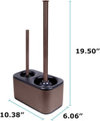 Blue Donuts Toilet Brush and Plunger Set with Holder, Sleek Minimalist Modern Oil Rubbed Bronze Bathroom Accessories Toilet Plunger and Toilet Bowl Brush Combo