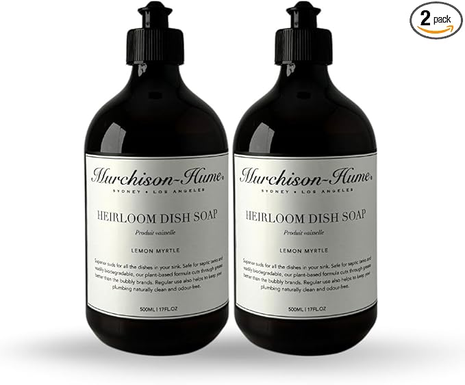 Murchison-Hume Dish Soap (Classic Label) (17 Ounce PET, Pack of 2, Lemon Myrtle)
