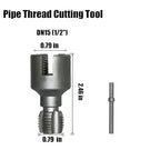 2025 New Dual-Function Pipe Thread Cutting Tool, Integrated Internal & External Pipe Threading Tool, Electric Drill Compatible PVC Pipe Threader Kit, 1/2" 、3/4" Dies, for Home Repair (1/2")