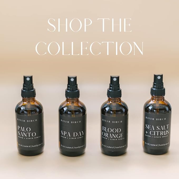 River Birch Nag Champa Scented Linen and Room Spray | Home Fragrance | 4 oz Glass Amber Bottle | Luxury Signature Scent Incense | Handmade in Texas